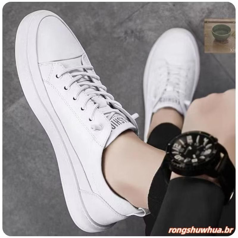 Tenis Masculino Flat-Couro Legitimo