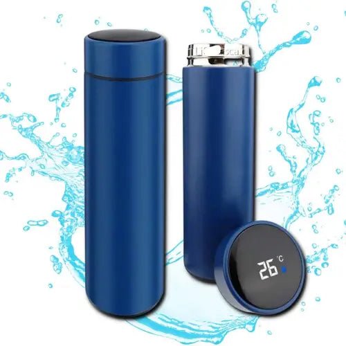 Garrafa Térmica Em Aço Inox Com Termômetro Digital 500ml Led - Prestigio Shop