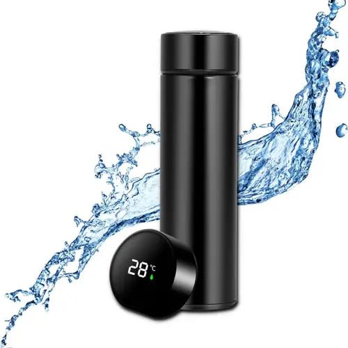 Garrafa Térmica Em Aço Inox Com Termômetro Digital 500ml Led - Prestigio Shop
