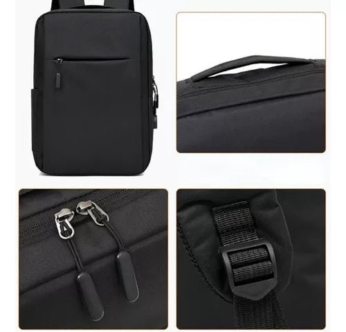 Mochila Masculina Para Notebook Reforçada Bolsa Trabalho Cor Preto - Prestigio Shop