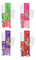 Kit 4 Gloss Labial Ice Babaloo Hot Flowers 4ml Acabamento Brilhante Cor Melancia Tutti Frutti Uva Cereja - Prestigio Shop