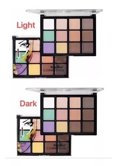 Paleta De Corretivos 12x Cores Dark Ruby Rose Hb - 8087 - Prestigio Shop