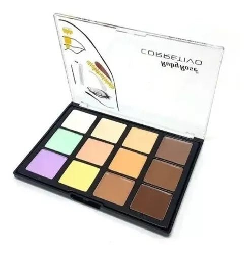 Paleta De Corretivos 12x Cores Dark Ruby Rose Hb - 8087 - Prestigio Shop