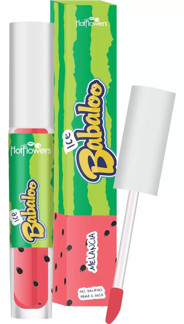Kit 4 Gloss Labial Ice Babaloo Hot Flowers 4ml Acabamento Brilhante Cor Melancia Tutti Frutti Uva Cereja - Prestigio Shop