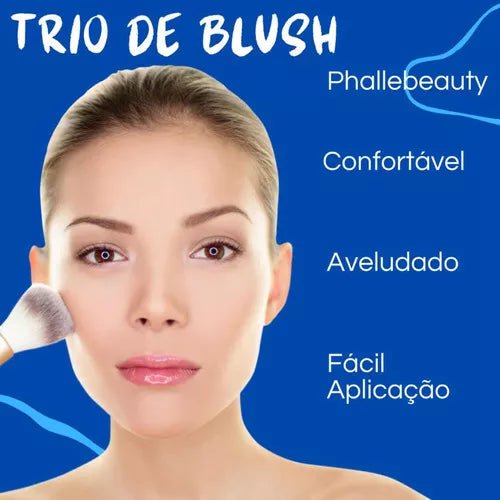 Paleta Trio De Blush Facial Phállebeauty Cor do blush Três Cores - Prestigio Shop