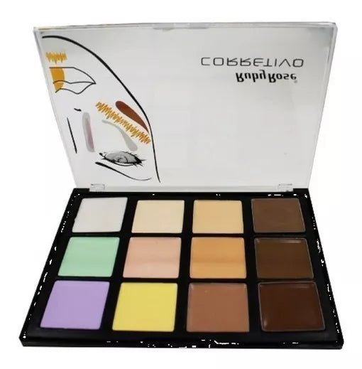 Paleta De Corretivos 12x Cores Dark Ruby Rose Hb - 8087 - Prestigio Shop