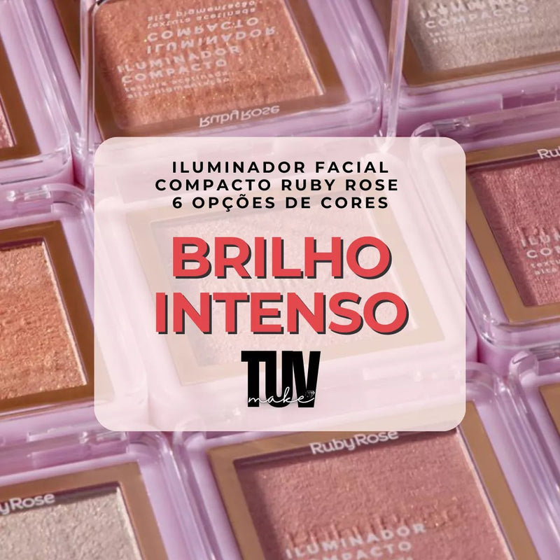 Iluminador Facial Compacto Ruby Rose - 6 Opções Cores Lindas - Prestigio Shop