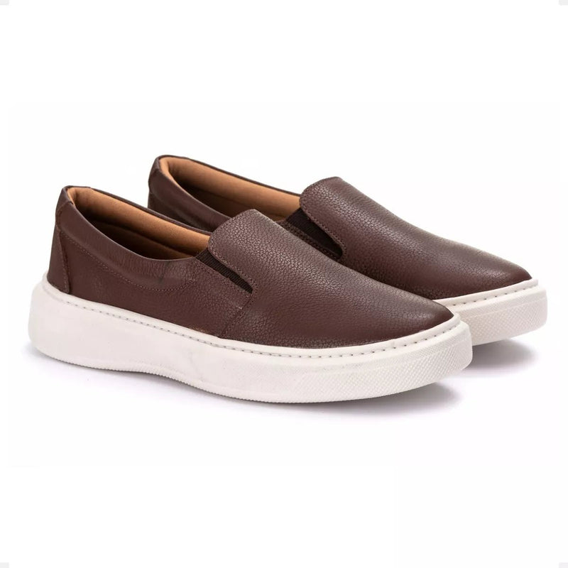 Tenis Iate Sapatenis Couro Legitimo Slip On Polo Iate - Prestigio Shop