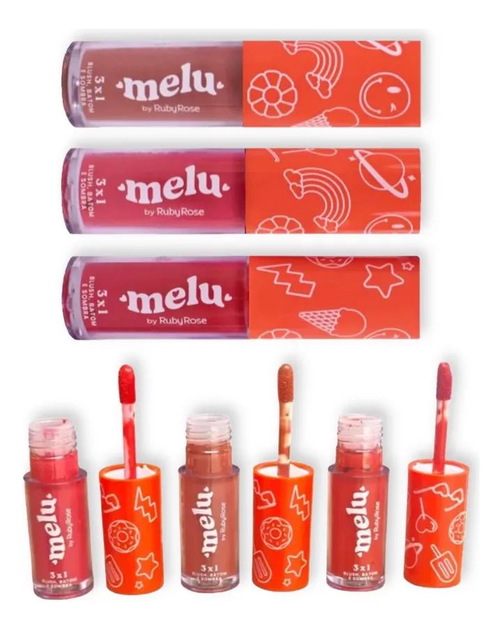 Blush Batom E Sombra Da Melu Ruby Rose Multifuncional 3x1 - Prestigio Shop
