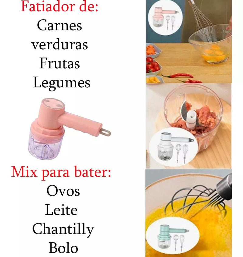 Processador De Alimentos Batedeira Triturador 3 Em 1 - Prestigio Shop