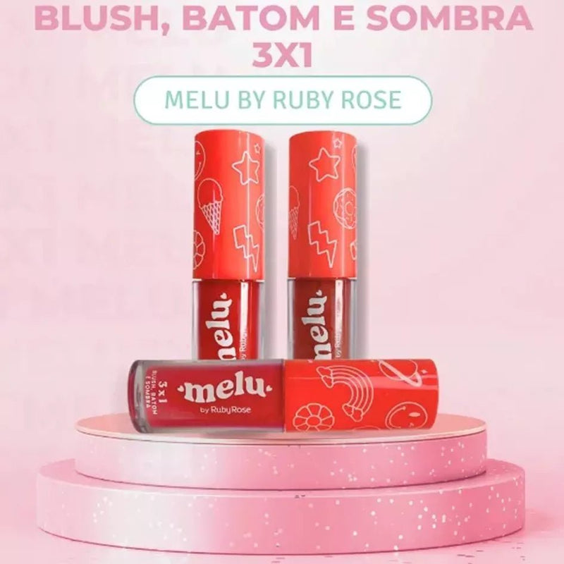 Blush Batom E Sombra Da Melu Ruby Rose Multifuncional 3x1 - Prestigio Shop