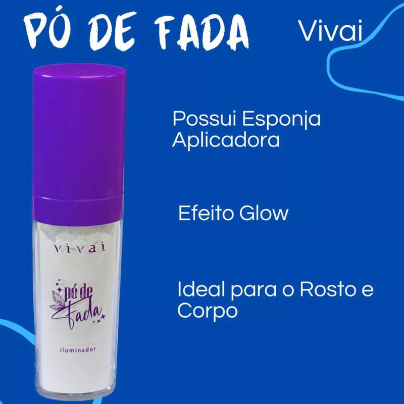Iluminador Facial Pó De Fada Com Aplicador Vivai - Prestigio Shop
