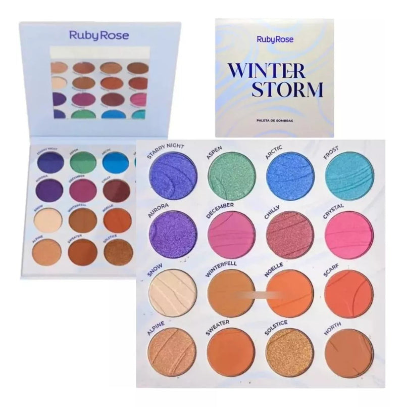 Paleta De Sombras Ruby Rose Winter Storm 3,2g - Prestigio Shop
