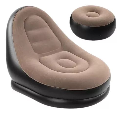 Poltrona Inflável Ultra Lounge Com Pufe Sofá Preguiçoso - Prestigio Shop