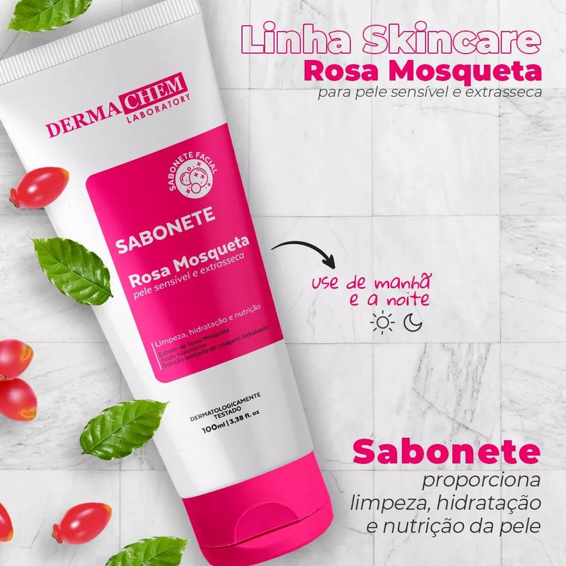 Kit Skin Care Limpeza De Pele Kit Dermachem Rosa Mosqueta - Prestigio Shop