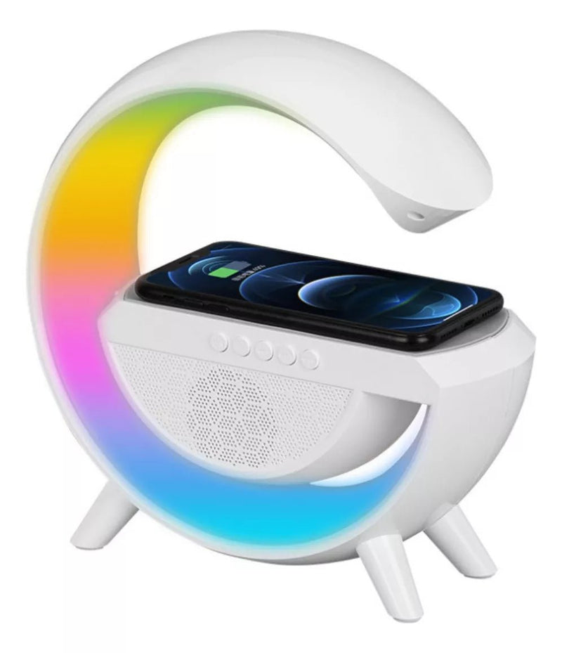 Luminária Caixa De Som E Carregador G Speaker Smart Station Cor Branco - Prestigio Shop