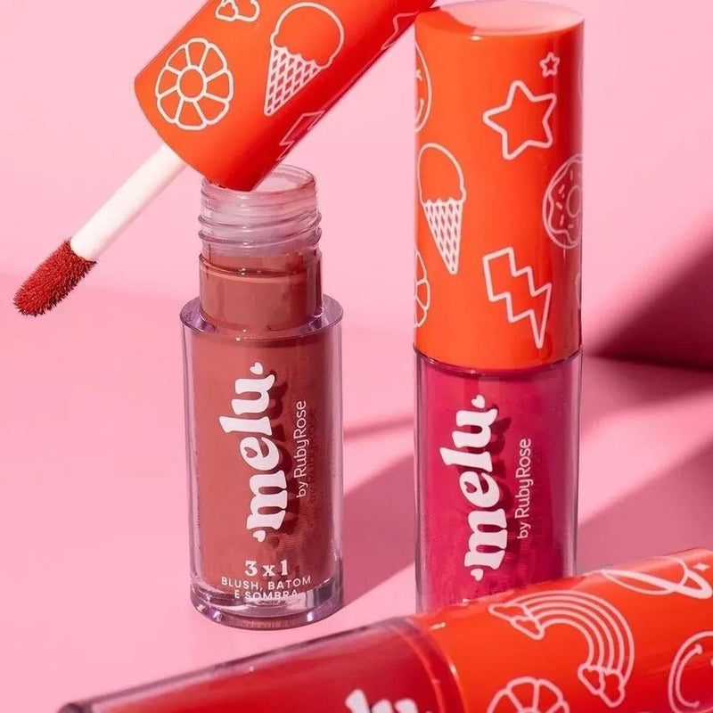 Blush Batom E Sombra Da Melu Ruby Rose Multifuncional 3x1 - Prestigio Shop