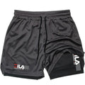 Calções Esportivos Dois - em - Um Masculino, Respirável, Casual, Secagem Rápida, Dupla Camada, Corrida, Bottoms de Roupa Esportiva, Verão, M - 3XL - Prestigio Shop