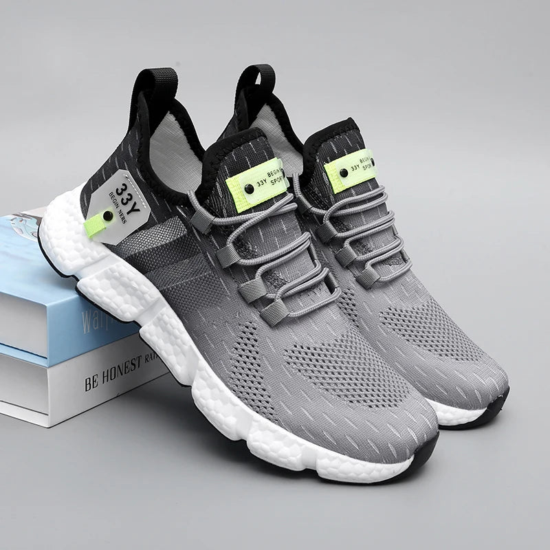 Sapatos masculinos de verão respirável clássico tênis de corrida ao ar livre leve e confortável tênis de luxo sapatos esportivos 46 - Prestigio Shop