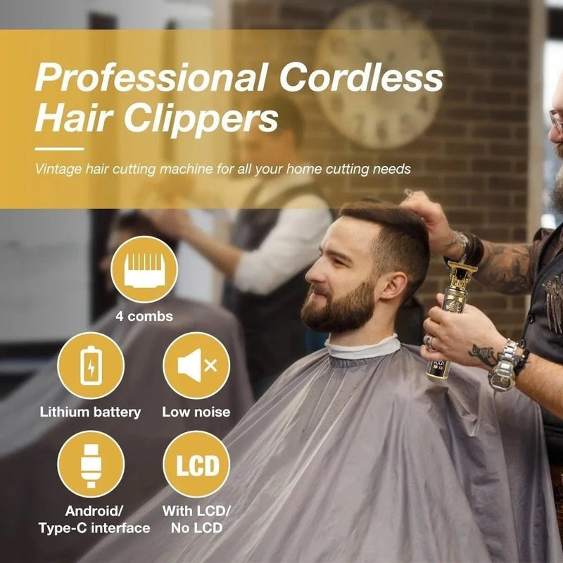 ALFA Máquina De Cortar Cabelo Parágrafo Barba Masculina Designer Aleatório Elétrico Profissional - Prestigio Shop