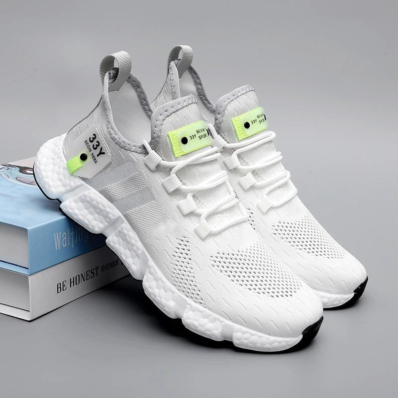 Sapatos masculinos de verão respirável clássico tênis de corrida ao ar livre leve e confortável tênis de luxo sapatos esportivos 46 - Prestigio Shop