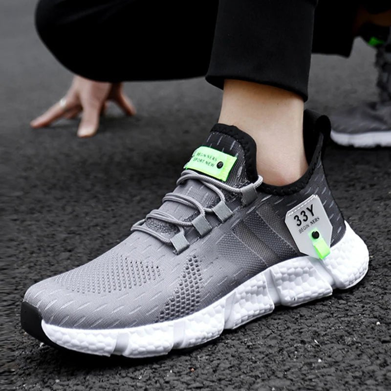 Sapatos masculinos de verão respirável clássico tênis de corrida ao ar livre leve e confortável tênis de luxo sapatos esportivos 46 - Prestigio Shop