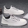 Popular masculino sapatos casuais respirável branco tênis moda condução andando tênis para masculino skate moda apartamentos - Prestigio Shop