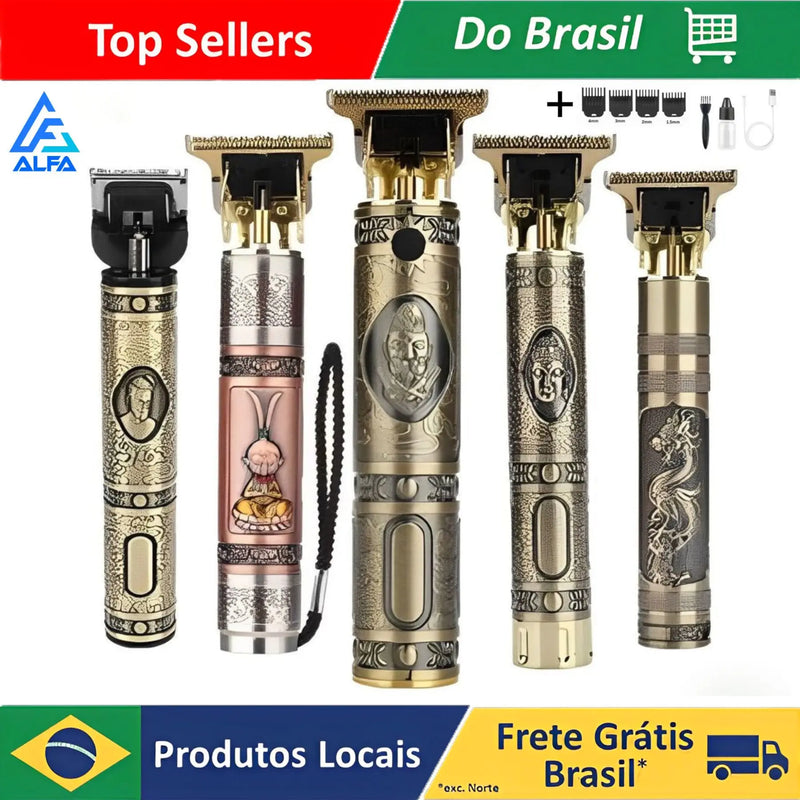 ALFA Máquina De Cortar Cabelo Parágrafo Barba Masculina Designer Aleatório Elétrico Profissional - Prestigio Shop