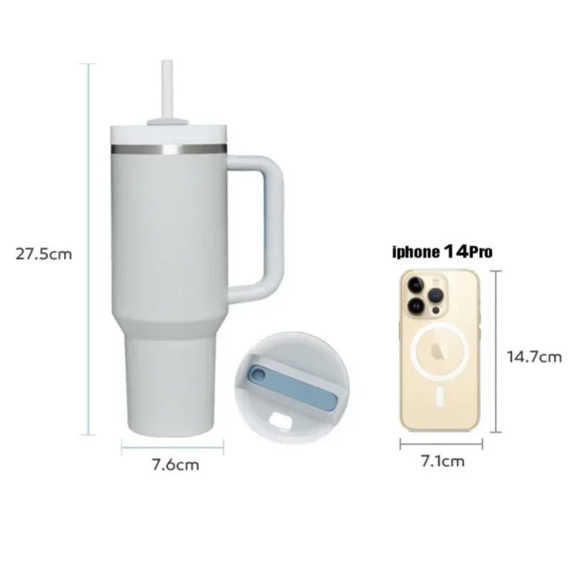 garrafa portátil de água café grande capacidade viagem bpa livre caneca térmica - Prestigio Shop