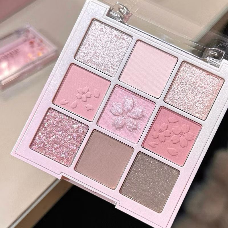 Paleta de Sombra Colorida Sombra Perolada Rosa Perolada Brilhante Romântica - Prestigio Shop