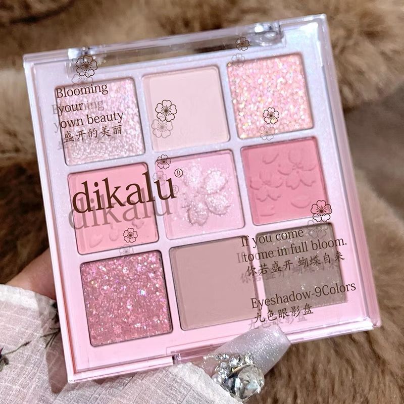 Paleta de Sombra Colorida Sombra Perolada Rosa Perolada Brilhante Romântica - Prestigio Shop