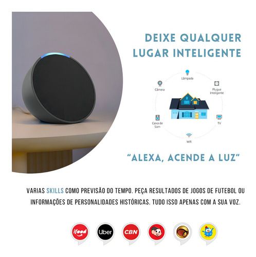 Echo Pop Smart Speaker Amazon Cor Preto - Prestigio Shop