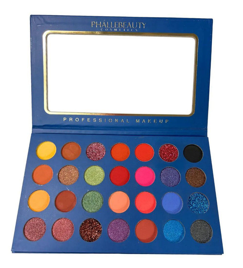 Paleta de Sombras Blue Gold 28 cores - Phállebeauty - Prestigio Shop
