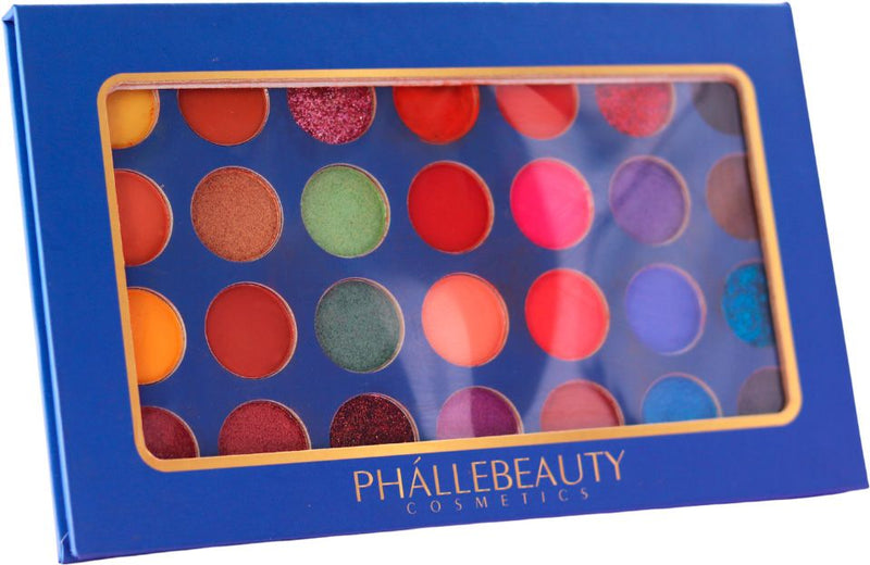 Paleta de Sombras Blue Gold 28 cores - Phállebeauty - Prestigio Shop